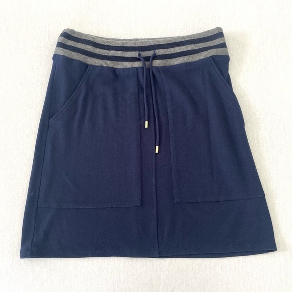 LACOSTE Navy Skirt with Elastic Waistband - Picture 1 of 8